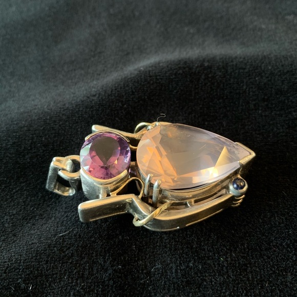 Silver amethyst, quartz, sapphire enhancer - Picture 3 of 3